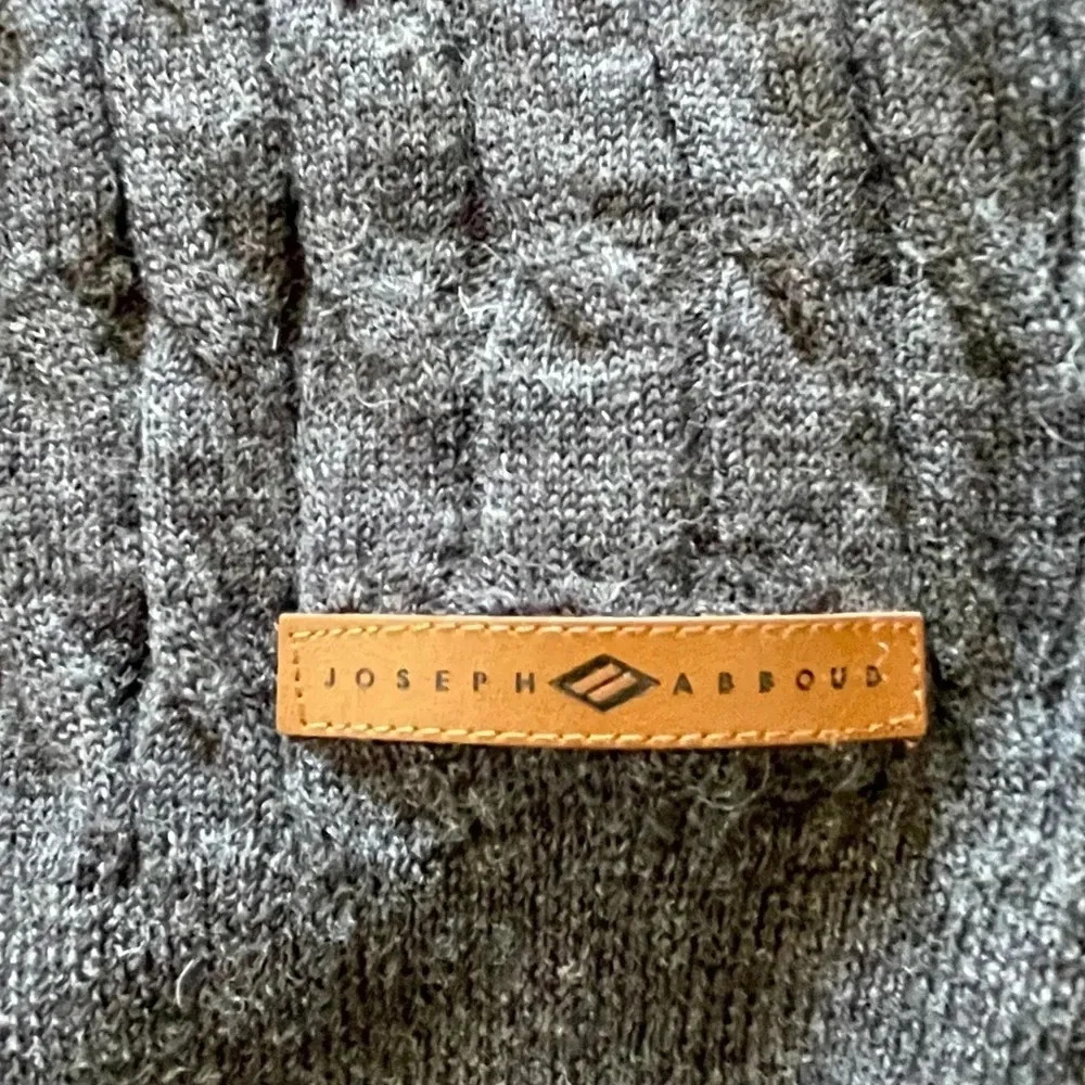 Joseph Abboud Gray Wool Blend Turtleneck Men’s. Sweater with elbow pads XL - Picture 9 of 13